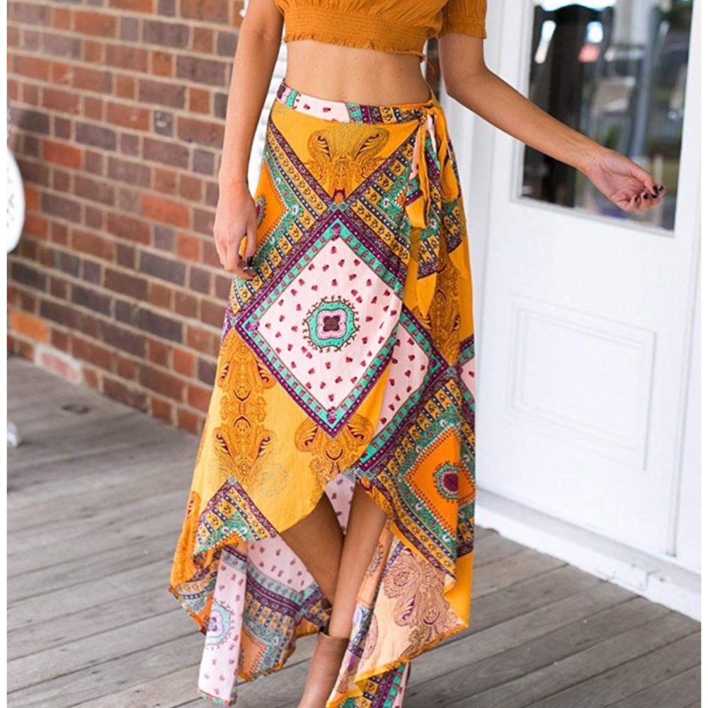 Boho wrap skirt
